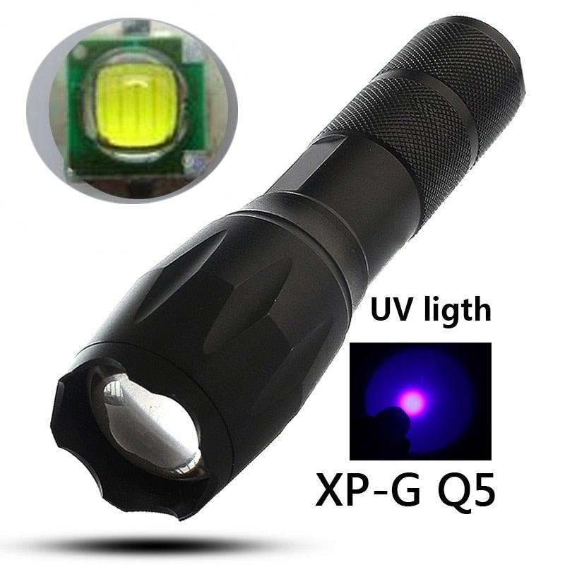 Waterproof Z45 Led Flashlight Ultra Bright Waterproof MINI Torch T6/L2/V6 zoomable 5 Modes 18650 rechargeable Battery for camping tactica Led Mini Water-Resistant Torch Light For Indoor & Outdoor Camping Hiking Accessories Gear
